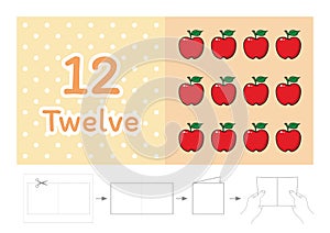 Worksheet for kindergarten kids, Count the number of objects, Learn the numbers