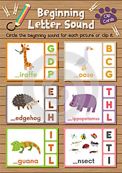 Worksheet matching vocabulary GHI