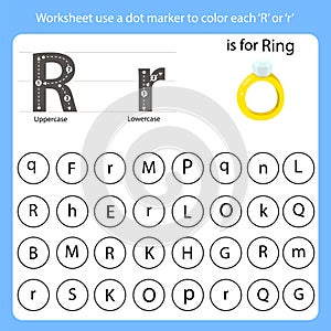 Worksheet use a dot marker to color each R