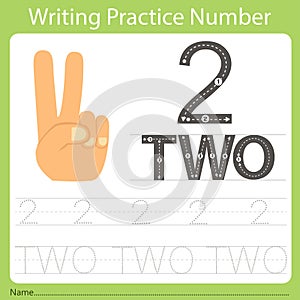 Worksheet Writing practice number two