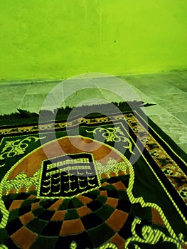 Workship muslim Allah prayer rug photo