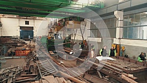 Workshop for the assembly of metal structures. Manufacture of metal structures