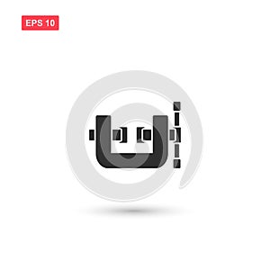 Workshop bench vise clamp vector isolated 5