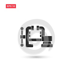 Workshop bench vise clamp vector isolated 7