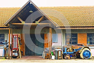 Workshop for refurbishing old agricultural machinery in Kibbutz Ein Shemer Israel