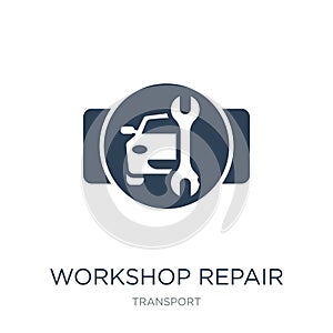 workshop repair icon in trendy design style. workshop repair icon isolated on white background. workshop repair vector icon simple