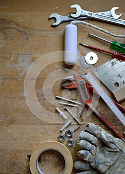 Workshop with tools for handyman
