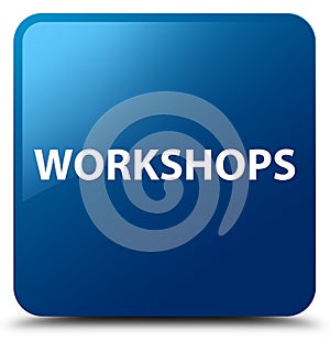 Workshops blue square button