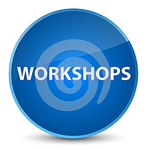 Workshops elegant blue round button