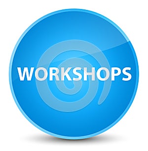 Workshops elegant cyan blue round button