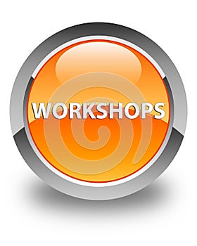 Workshops glossy orange round button