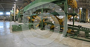 Workshops of the new plant. Modern equipment in the workshop of the production enterprise.
