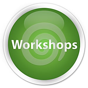 Workshops premium soft green round button