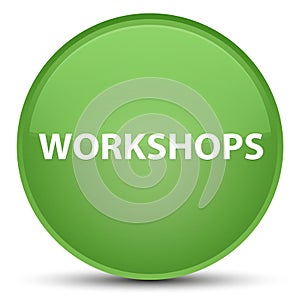 Workshops special soft green round button