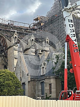 Worksite at Notre-Dame de Paris, France