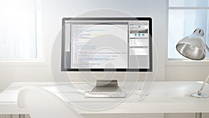 workspace background computer coding