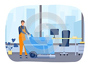 Workspace cleanup vector concept
