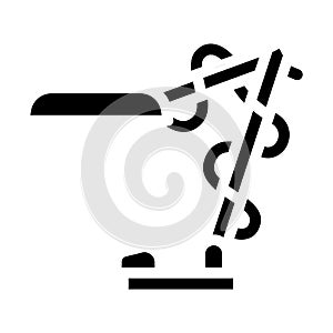 workspace electrical lamp glyph icon vector illustration