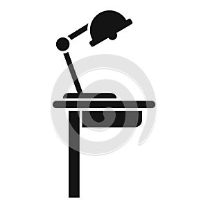 Workspace lamp icon simple vector. Office sit