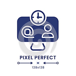 Workspace organization black solid desktop icon