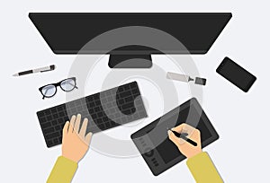 Workspace Vector Illustration