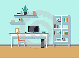 Flat light home work space