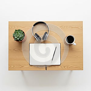 Workstation essentials isolated on white background isolated on white background