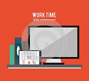 Worktime desk office supply design