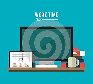 Worktime desk office supply design