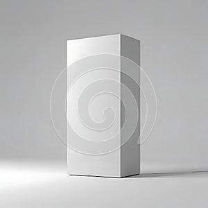 White Tall Box Packaging Mockup Template