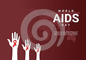 World aids day background celebrated on december 1st