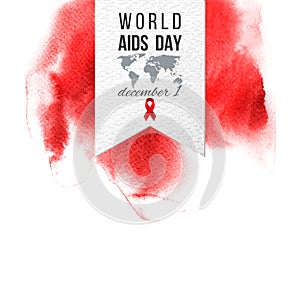 World AIDS day december 1 emblem
