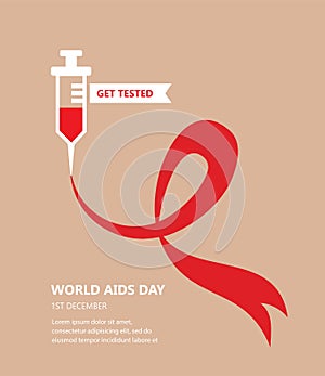 World AIDS day. get tested concept