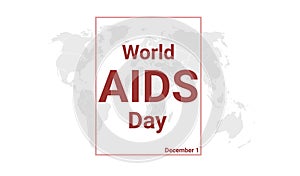 World AIDS Day international holiday card. December 1 graphic poster