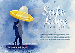 World AIDS day poster campaign in vector design