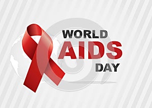 World aids day symbol.1st December World Aids Day. Aids Awareness.Red ribbon. ,banner or poster of world aids day