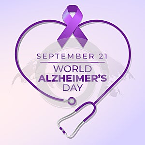 World Alzheimer\'s Day design template good for celebration usage.