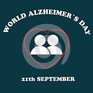 World Alzheimer's day.Illustration of the Alzheimer's Disease