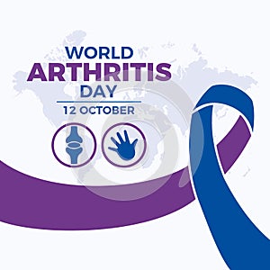 World Arthritis Day poster vector illustration