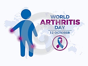 World Arthritis Day poster vector illustration