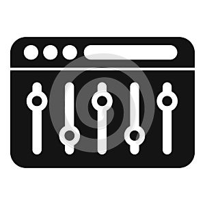 World attach filter search icon simple vector. Home download business