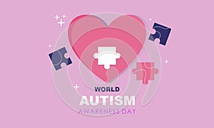 World autism awareness day illustration vector