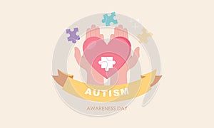World autism awareness day illustration vector