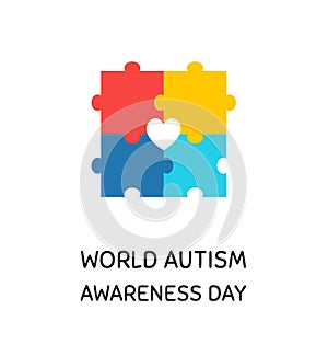 World autism awareness month banner design element