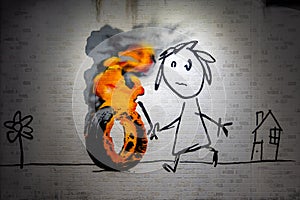 Banksy Graffiti Art. The world of Banksy.