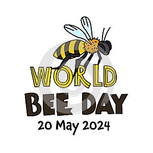 World bee day in may. International event.