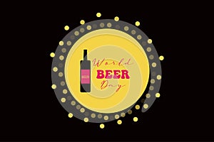 World Beer Day. National beer day vector design.