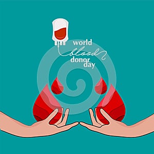 World Blood Donor Day Vector Template Design Illustration