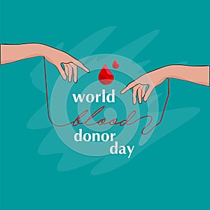 World Blood Donor Day Vector Template Design Illustration