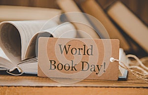 World Book Day. Book background. Selective focus